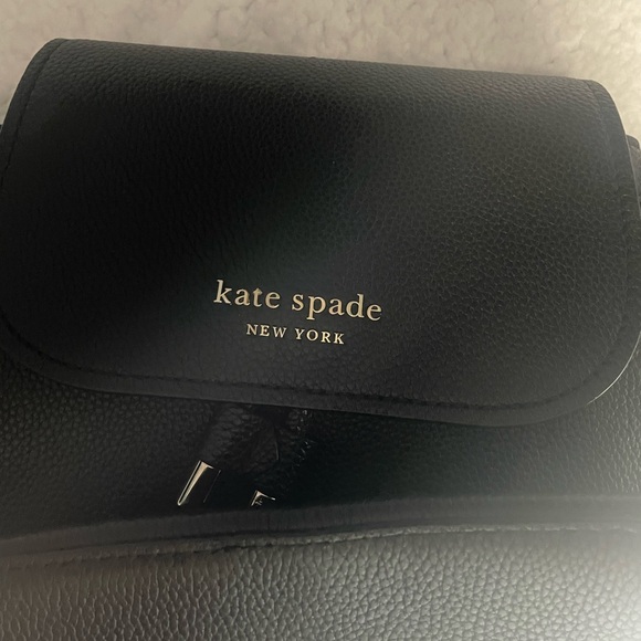 Kate Spade Black Flap Leather Minimalist Backpack - Picture 5 of 6